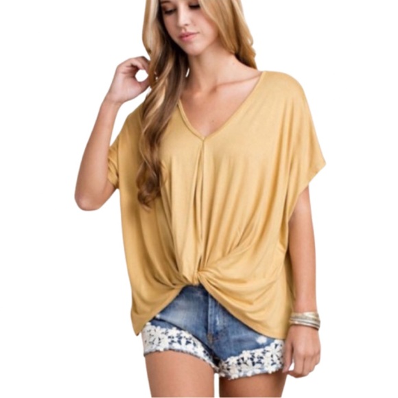 Yellow Twisted Top - Picture 1 of 3